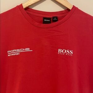 Hugo Boss Red Porsche Motorsport Logo Short Sleeve Tee